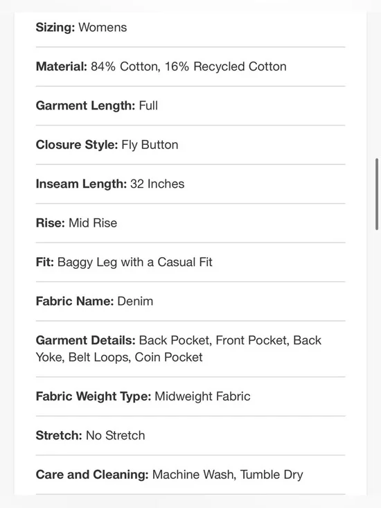 NWT Women's Mid-Rise 90's Baggy Denim Jeans Universal Thread Vintage Dark Wash 0 - Picture 9 of 9